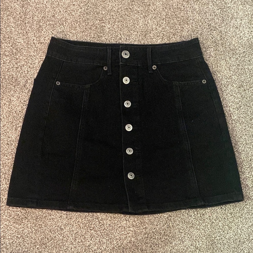 American Eagle Outfitters Black A-line Mini Skirt